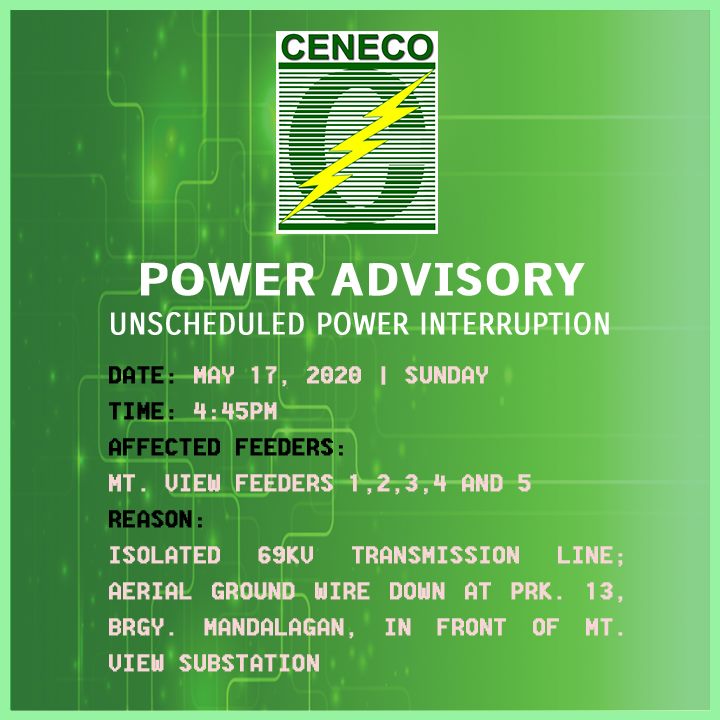 UNSCHEDULED POWER INTERRUPTION – May 17, 2020