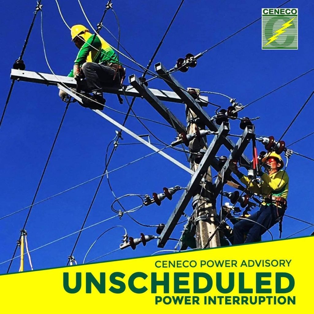 CENECO Power Advisory: Unscheduled Power Interruption, June 2, 2021