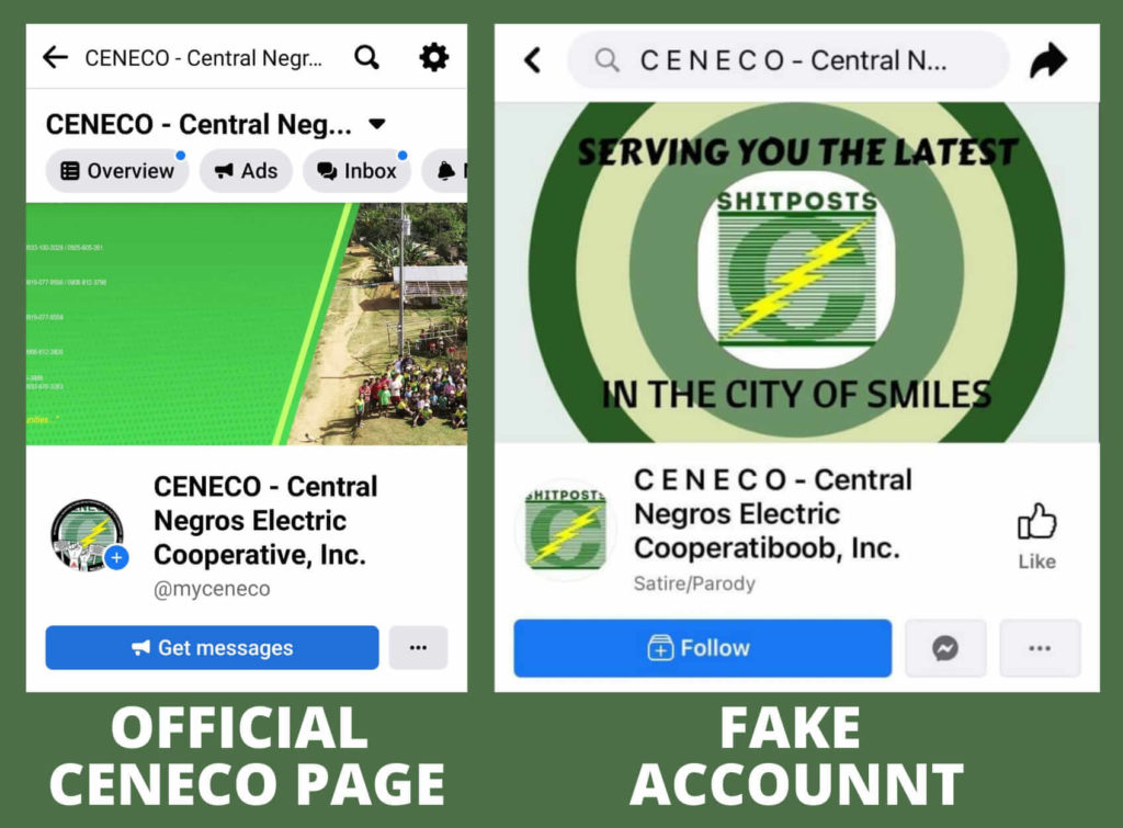 CENECO Announcement: Beware of Fake CENECO Social Media Accounts