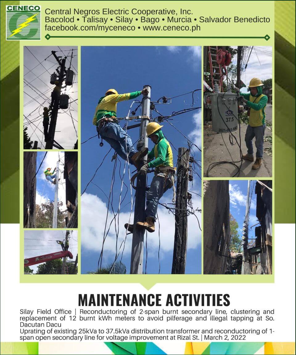 CENECO Maintenance Activities - Silay Field Office