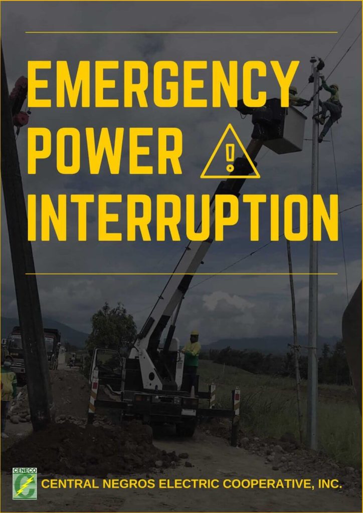 CENECO Advisory: Emergency Power Interruption - May 7, 2022-Saturday (SF1)