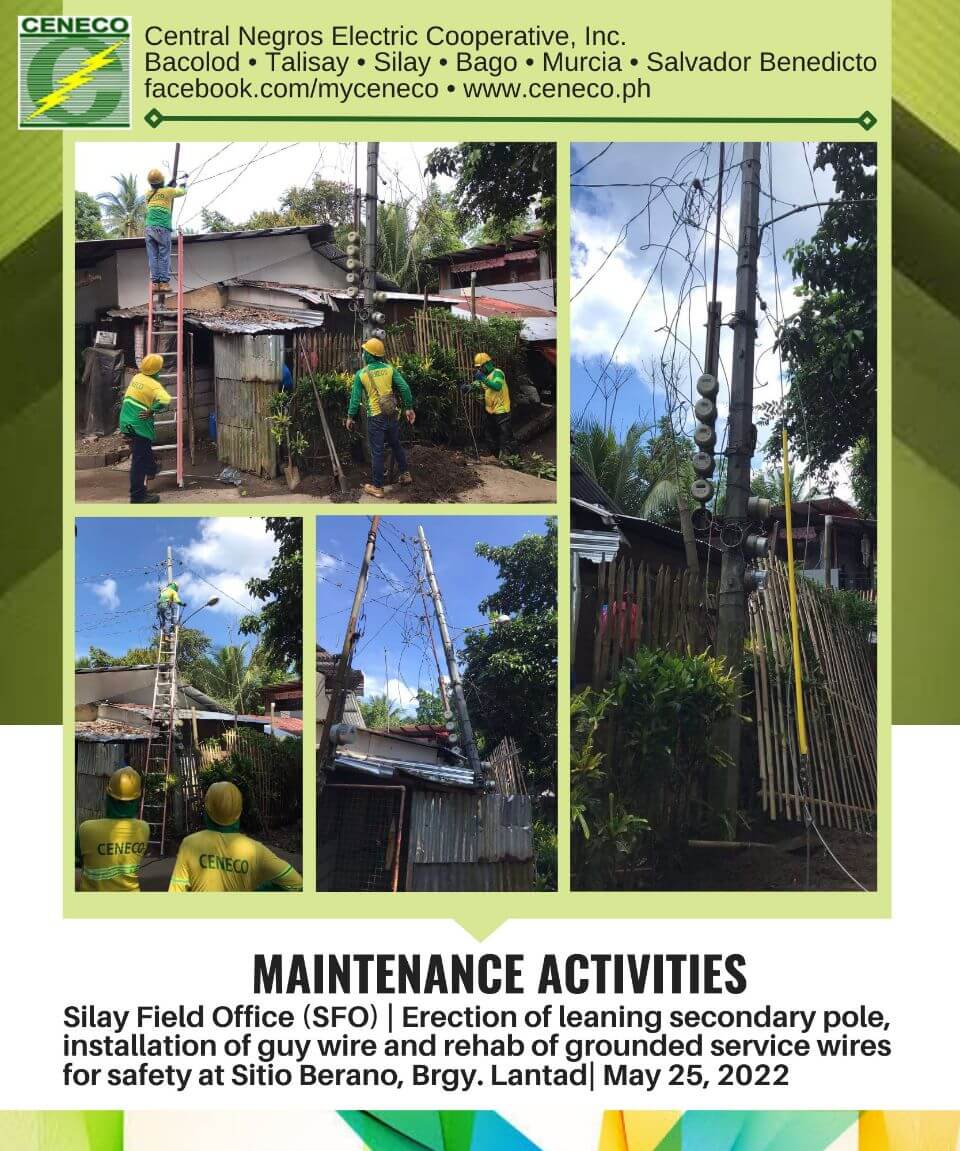 CENECO Maintenance Activities: Talisay Field Office May 25-26, 2022