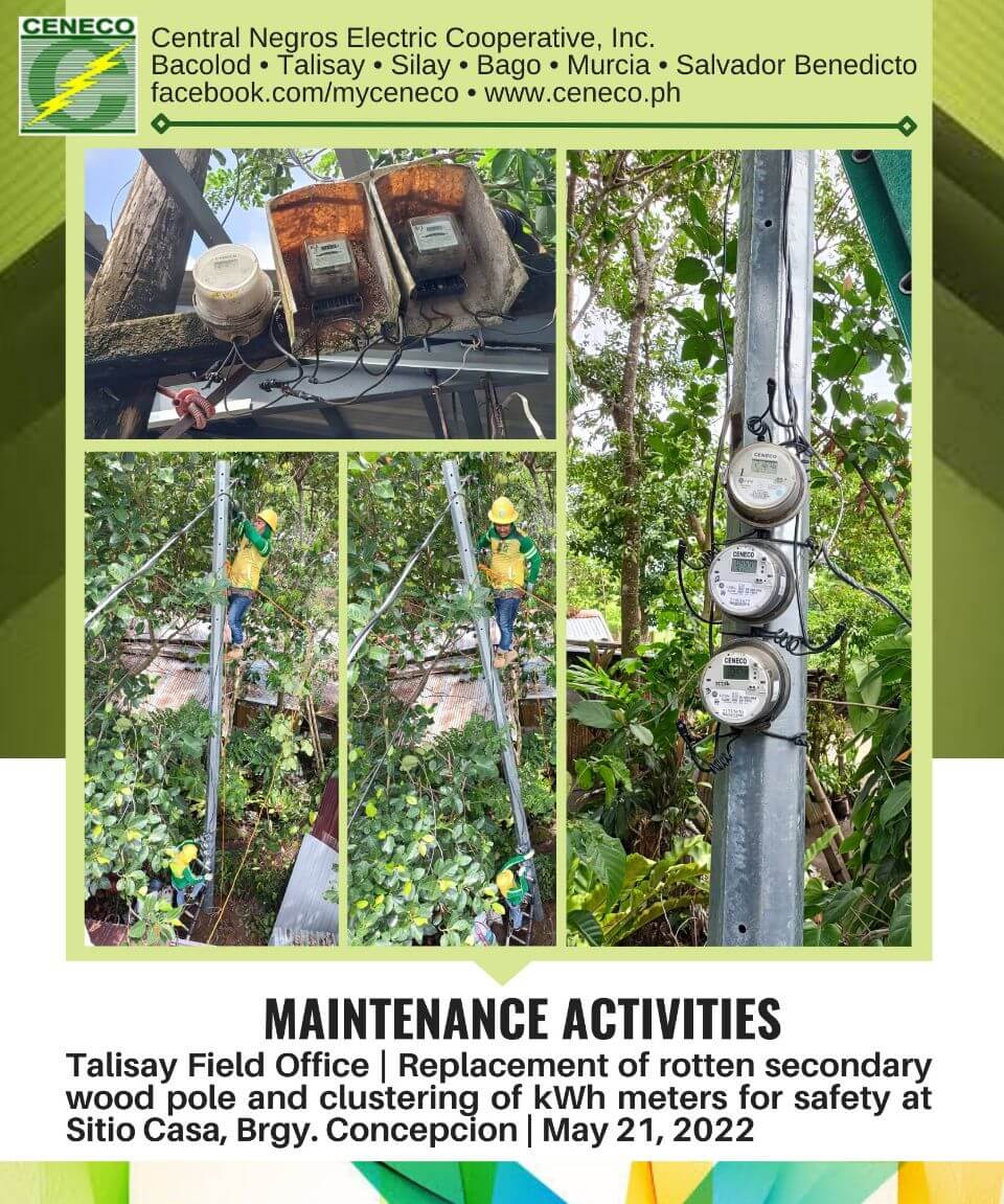 CENECO Maintenance Activities: Talisay Field Office May 21, 2022