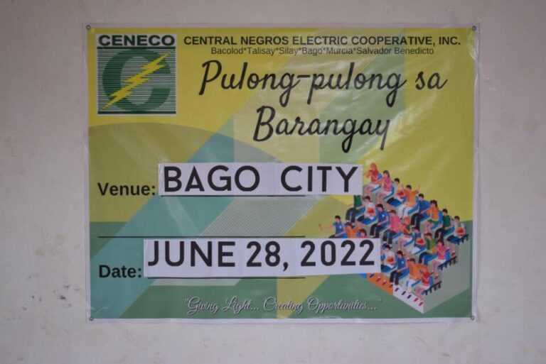 CENECO Conducts “Pulong-pulong Sa Barangay”