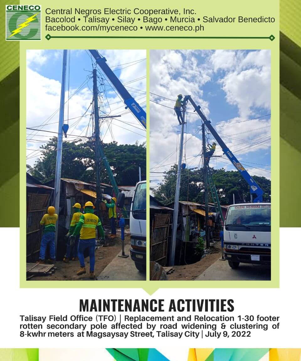 CENECO Maintenance Activities: Talisay Field Office July 9, 2022