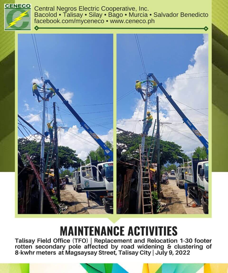 CENECO Maintenance Activities: Talisay Field Office July 9, 2022