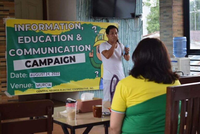 CENECO Conducts IEC Campaign with barangay captains of Murcia, Salvador Benedicto, Talisay and Silay