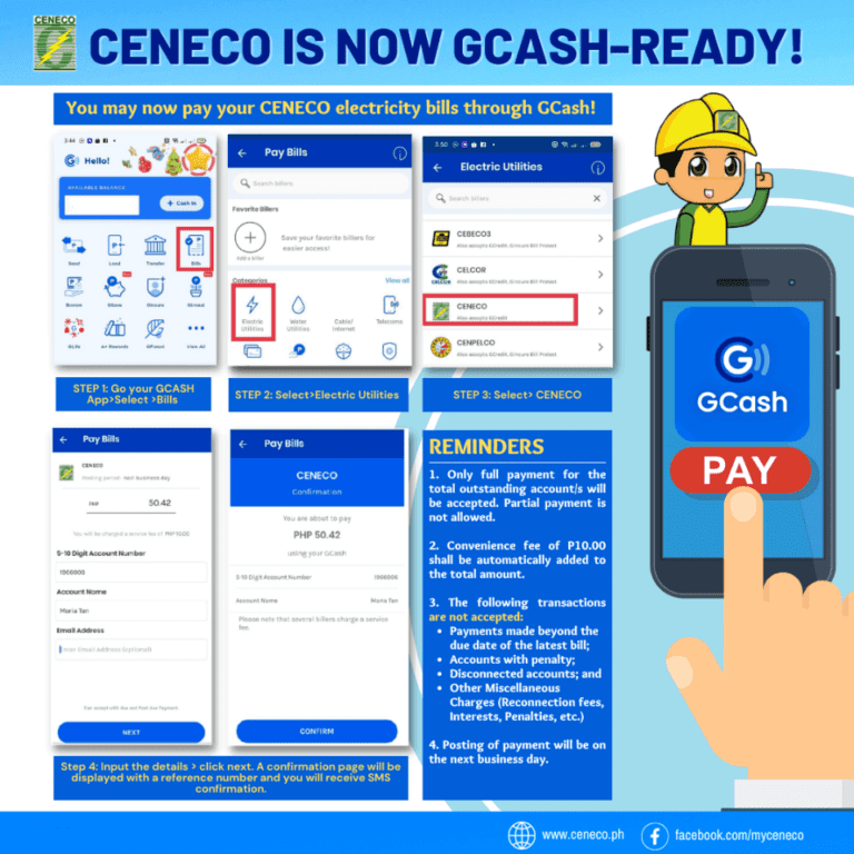 ANNOUNCEMENT: CENECO is Now GCash ECPay (over-the-counter) ready!