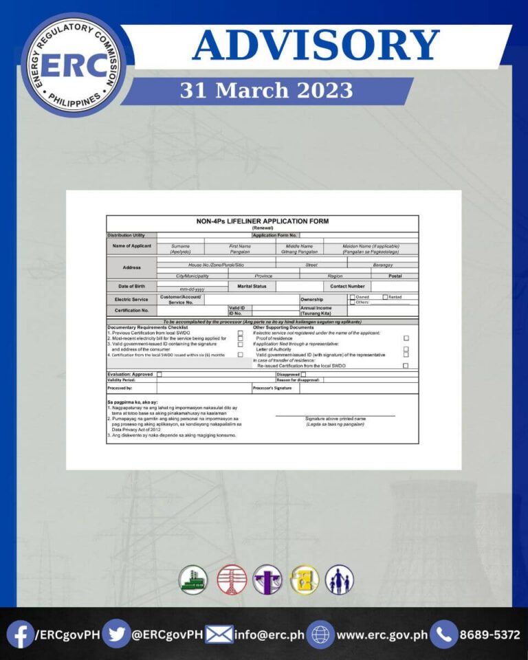 Announcement: ERC Advisory as of March 31, 2023