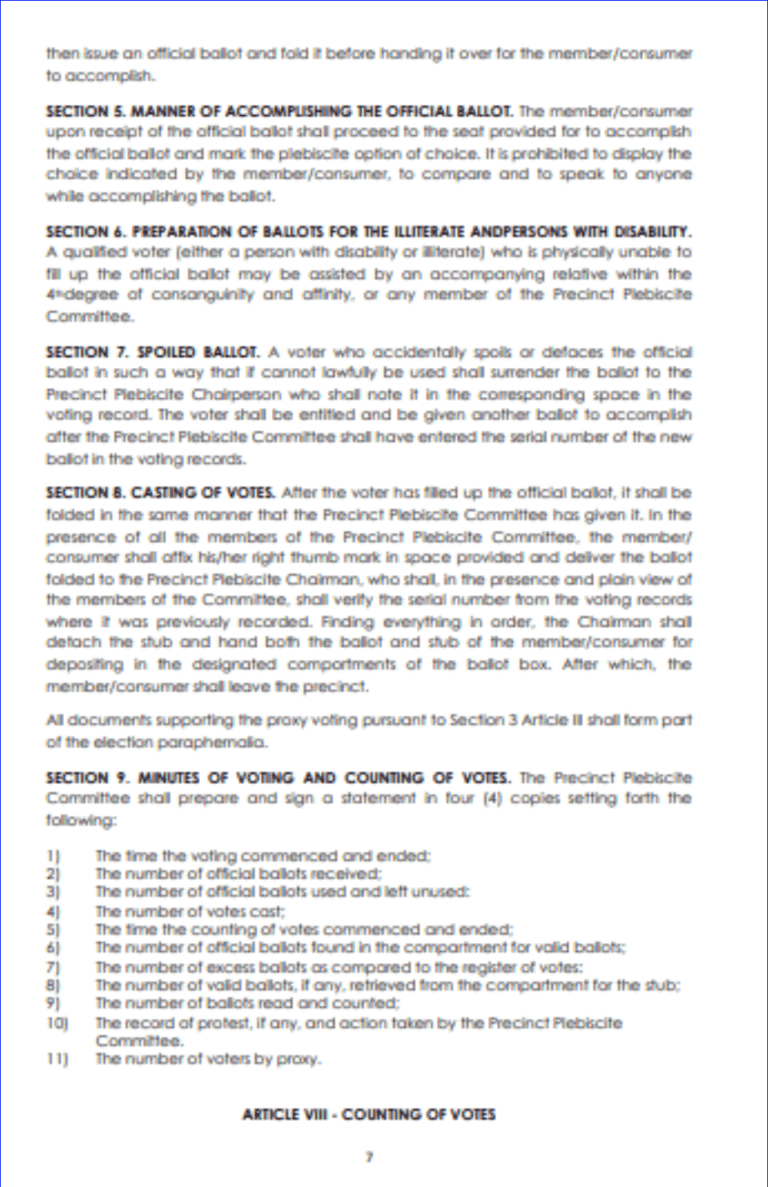 #READ : The Plebiscite guidelines in connection with the Joint Venture Agreement between CENECO and Primelectric Holdings, Inc./Negros Electric Power Corporation (NEPC) as amended per Board Resolution No. 13717, Series of 2023. The Plebiscite is set on June 24, 25, July 1, 2, 2023.