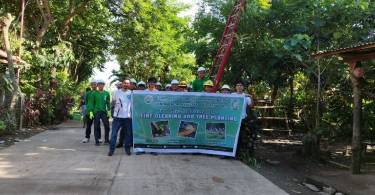 CENECO Holds Simultaneous Tree Planting and Line Clearing Activities to Mark NEA Month