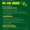 CENECO NOTICE FOR EXTERNAL HIRING:  DISCONNECTOR, LINEMAN, CONSTRUCTION SKILLED WORKER