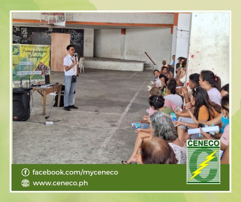 #IEC: CENECO Conducts Pulong-pulong Sa Brgy. 35