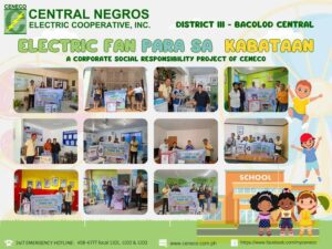 CENECO CSR: Electric Fans Donated to Improve Learning Conditions Amid High Heat Index in Negros Occidental