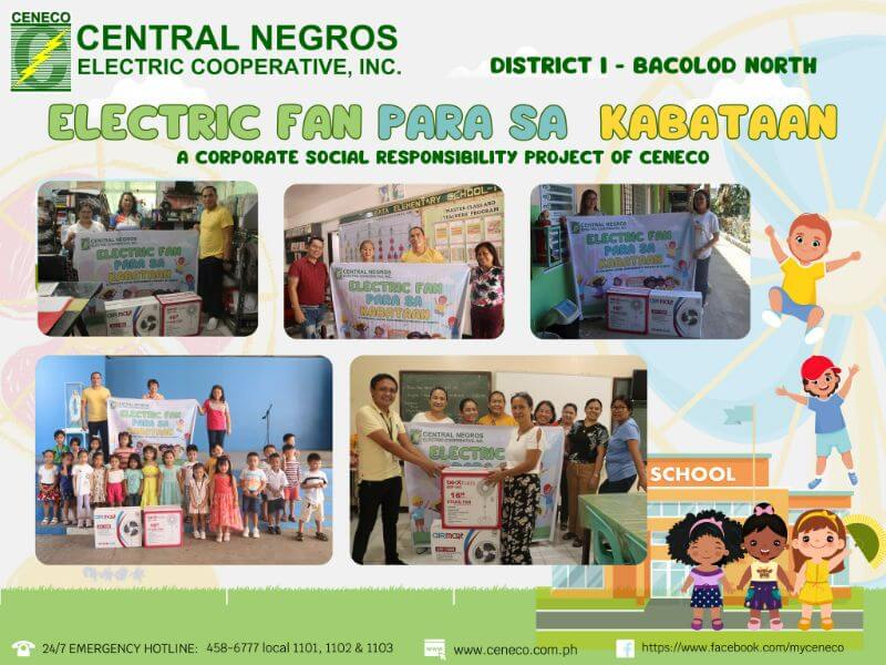 CENECO CSR: Electric Fans Donated to Improve Learning Conditions Amid High Heat Index in Negros Occidental