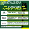 CENECO SETS POWER INTERRUPTIONS ON JUNE 15
