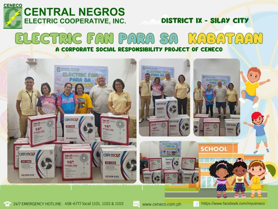 CENECO CSR: Electric Fans Donated to Improve Learning Conditions Amid High Heat Index in Negros Occidental