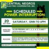 CENECO SETS POWER INTERRUPTIONS ON JULY 20 AND 21